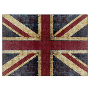 Grunge Union Jack Snijplank