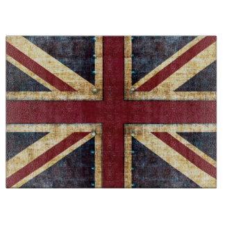 Grunge Union Jack Snijplank