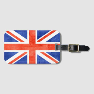 Grunge United Kingdom Flag Bagagelabel
