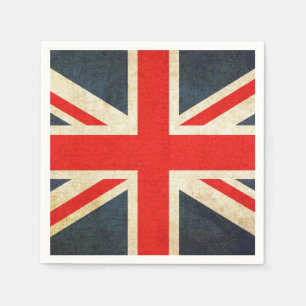 Grunge United Kingdom Flag Paper Napkin Servet