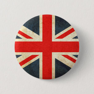 Grunge United Kingdom Flag Ronde Button 5,7 Cm