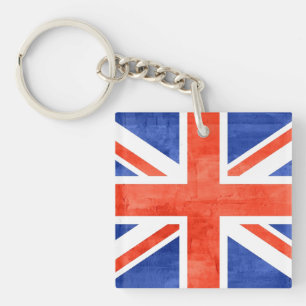 Grunge United Kingdom Flag Sleutelhanger