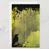 Grunge Urban Crow Briefpapier (Voorkant / Achterkant)