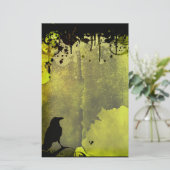 Grunge Urban Crow Briefpapier (Staand voorkant)