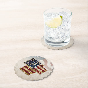 Grunge USA 4 juli Onafhankelijkheids Grafisch Kartonnen Onderzetters