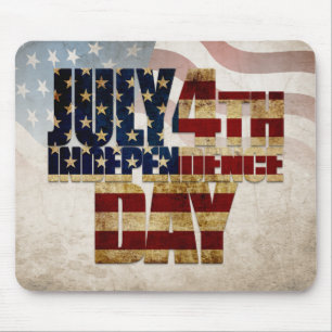Grunge USA 4 juli Onafhankelijkheids Grafisch Muismat