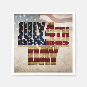 Grunge USA 4 juli Onafhankelijkheids Grafisch Servet