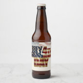 Grunge USA 4 juli Onafhankelijkheidsgrafisch Bier Etiket (Voorkant)