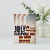 Grunge USA 4 juli Onafhankelijkheidsgrafisch Briefkaart (Staand voorkant)