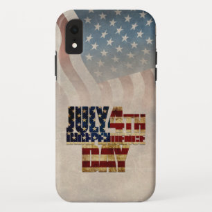 Grunge USA 4 juli Onafhankelijkheidsgrafisch iPhone XR Hoesje