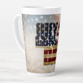Grunge USA 4 juli Onafhankelijkheidsgrafisch Latte Mok (Linkerhoek)