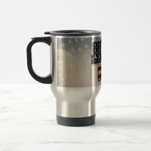 Grunge USA 4 juli Onafhankelijkheidsgrafisch Reisbeker (Links)