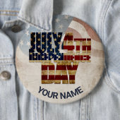 Grunge USA 4 juli Onafhankelijkheidsgrafisch Ronde Button 6,0 Cm (In situ)
