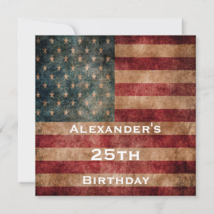 Grunge USA Stars & Stripes 25e verjaardag Kaart