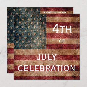 Grunge USA Stars & Stripes 4 juli Kaart