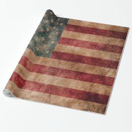  Grunge USA Stars & Stripes Flag Cadeaupapier