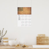 Grunge USA Vlag Agenda 2017 Poster (Keuken)
