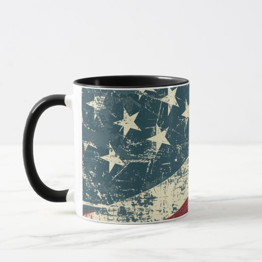 Grunge USA Vlag Cocker Spaniel Hond Mok (Links)