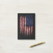 Grunge V.S.A. vlag Post-it® Notes (Op bureau)