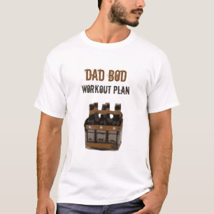 Grunge Vader Lichaam Workout Plan Bierfles Humor T-shirt