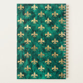 Grunge Velvet Vert Fleur De Lis Mardi Gras (Dos)