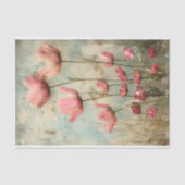 GRUNGE VERDRIETIG BLOEMONTKOPPELING TISSUEPAPIER (Voorkant)