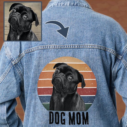 Grunge  Verdrietig Pet Foto Hond Mam Denim Jacket