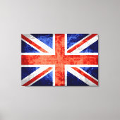 Grunge Verenigd Koninkrijk Vlag 3 Canvas Afdruk (Voorkant)