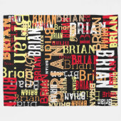 Grunge verontruste verouderde typografie cool mode fleece deken (Voorkant (Horizontaal))