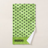 Grunge vert Motif d'Halloween (Serviette à main)