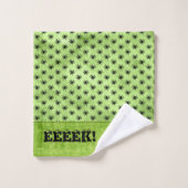 Grunge vert Motif d'Halloween (Gant de toilette)
