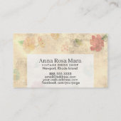 *~*  Grunge Victoriaans Moderne Floral Visitekaartje (Achterkant)