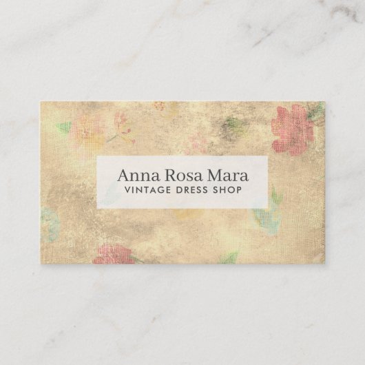 *~*  Grunge Victoriaans Moderne Floral Visitekaartje (Voorkant)