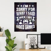Grunge Video Game Wall Decor Poster (Bureau à domicile)