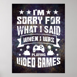 Grunge Video Game Wanddecoratie Poster