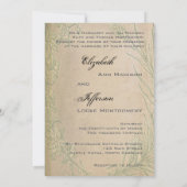 Grunge Vintage cadre noir Invitations de mariage (Dos)