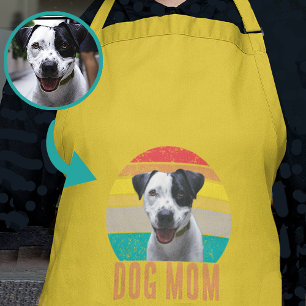 Grunge Vintage Vervuild Terriër Foto Hond Moeder Lang Schort