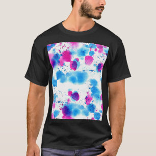 Grunge Vlekken Waterverf Textuur T-shirt