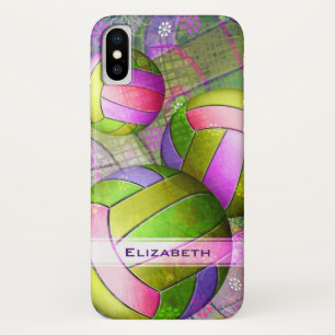 Grunge Volleybal voor meisjes iPhone X Hoesje