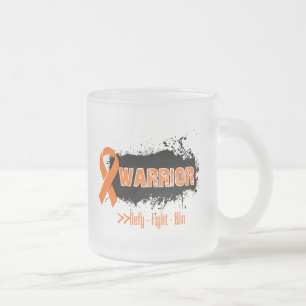 Grunge - WARRIOR - (Oranje) Nierkanker Matglas Koffiemok