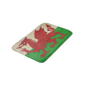 Grunge Welsh Dragon vlaggenafbeelding Badmat (Gekanteld)