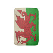 Grunge Welsh Dragon vlaggenafbeelding Badmat (Voorkant Verticaal)