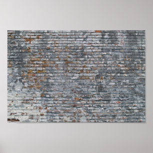Grunge White Brick Wall Canvas of Poster