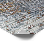 Grunge White Brick Wall toile ou affiche (Coin)