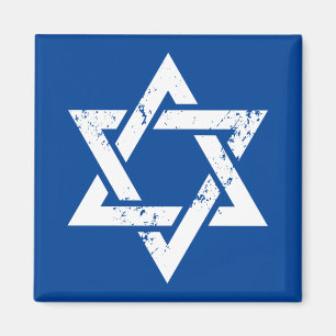 Grunge White Star van David Magneet