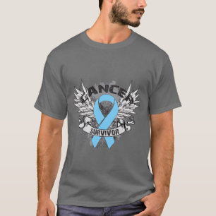 Grunge Winged lint Prostate Cancer Survivor T-shirt