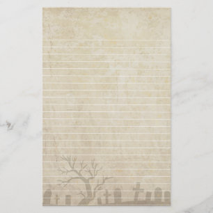 Grunge with Graveyard and Dead Trees Briefpapier