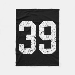 Grunge witte nummer jersey uniform speler fan fleece deken