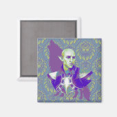 Grunge Wolf Magnet Magneet (Voorkant / Achterkant)