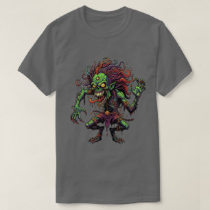 Grunge Zombie Schedel Horror graffiti T-shirt